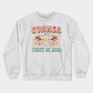 "Summer State of Mind" Groovy Aesthetic Crewneck Sweatshirt